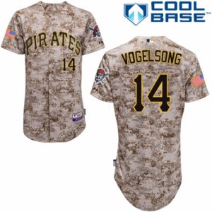 Men\'s Majestic Pittsburgh Pirates #14 Ryan Vogelsong Replica Camo Alternate Cool Base MLB Jersey