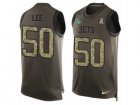 Mens Nike New York Jets #50 Darron Lee Limited Green Salute to Service Tank Top NFL Jersey