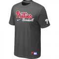 Philadelphia Phillies Nike Short Sleeve Practice T-Shirt D.Grey