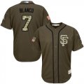 San Francisco Giants #7 Gregor Blanco Green Salute to Service Stitched Baseball Jersey