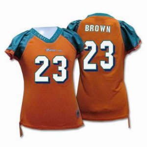 Women Miami Dolphins #23 Ronnie Brown orange