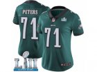 Women Nike Philadelphia Eagles #71 Jason Peters Midnight Green Team Color Vapor Untouchable Limited Player Super Bowl LII NFL Jersey