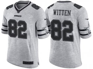 Nike Dallas Cowboys #82 Jason Witten 2016 Gridiron Gray II Mens NFL Limited Jersey