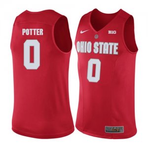 Ohio State Buckeyes #0 Micah Potter Red College Basketball Jersey