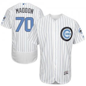 Chicago Cubs #70 Joe Maddon White(Blue Strip) Flexbase Authentic Collection 2016 Fathers Day Stitched Baseball Jersey