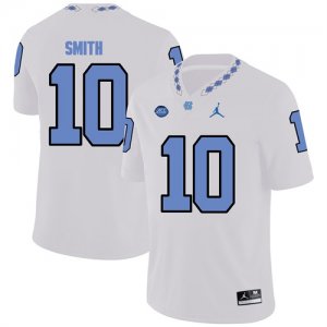 North Carolina Tar Heels 10 Jonathan Smith White College Football Jersey