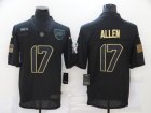 Nike Bills #17 Josh Allen Black 2020 Salute To Service Limited Jersey