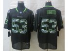 Nike Seattle Seahawks #53 Smith Black Jerseys(Lights Out Stitched Elite)