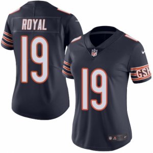 Women\'s Nike Chicago Bears #19 Eddie Royal Limited Navy Blue Rush NFL Jersey