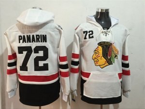 Blackhawks #72 Artemi Panarin White All Stitched Hooded Sweatshirt