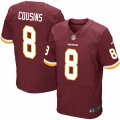 Mens Nike Washington Redskins #8 Kirk Cousins Elite Burgundy Red Team Color NFL Jersey