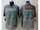 Nike Miami Dolphins #95 Jordan Grey Jerseys(Vapor Elite)