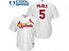 Youth St.Louis Cardinals #5 Albert Pujols White Cool Base Stitched MLB Jersey