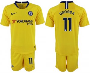 2018-19 Chelsea 11 DROGBA Away Soccer Jersey