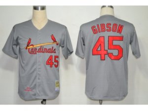 MLB Jerseys St. Louis Cardinals #45 Bob Gibson Grey M&N 1967