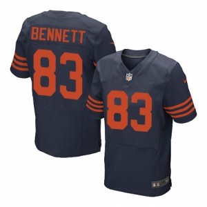 Men\'s Nike Chicago Bears #83 Martellus Bennett Elite Navy Blue 1940s Throwback Alternate NFL Jersey