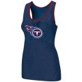 Nike Tennessee Titans Ladies Big Logo Tri-Blend Racerback stretch Tank Top Blue