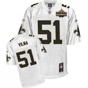 new orleans saints #51 vilma white[champions patch]