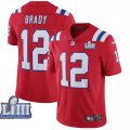 Nike Patriots #12 Tom Brady Red Youth 2019 Super Bowl LIII Vapor Untouchable Limited Jersey