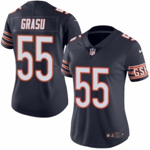 Women\'s Nike Chicago Bears #55 Hroniss Grasu Limited Navy Blue Rush NFL Jersey