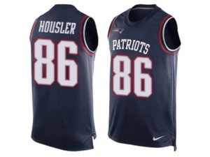 Mens Nike New England Patriots #86 Rob Housler Limited Navy Blue Player Name & Number Tank Top NFL Jersey