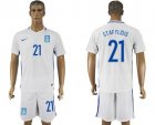 Greece #21 Stafylidis Home Soccer Country Jersey