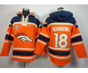 Nike nfl jerseys denver broncos #18 peyton manning orange-blue[pullover hooded sweatshirt]