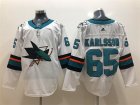 Sharks #65 Erik Karlsson White Adidas Jersey
