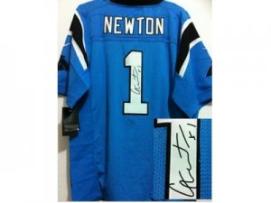 Nike jerseys carolina panthers #1 newton blue[Elite signature]