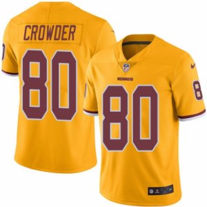 Mens Nike Washington Redskins #80 Jamison Crowder Limited Gold Rush NFL Jersey