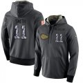 NFL Mens Nike Kansas City Chiefs #11 Alex Smith Stitched Black Anthracite Salute to Service Player Performance Hoodie