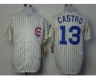 mlb jerseys chicago cubs #13 castro cream[1988 m&n](blue strip)