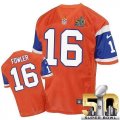 Nike Denver Broncos #16 Bennie Fowler Orange Throwback Super Bowl 50 Men Stitched NFL Elite Jersey