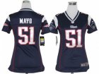 Nike Women nfl New England Patriots #51 Jerod Mayo Blue jerseys