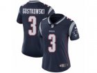 Women Nike New England Patriots #3 Stephen Gostkowski Vapor Untouchable Limited Navy Blue Team Color NFL Jersey
