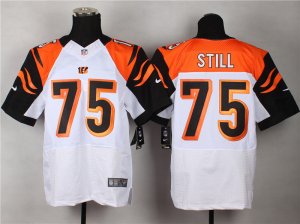 Nike Cincinnati Bengals #75 still white jerseys[Elite]