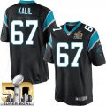 Youth Nike Panthers #67 Ryan Kalil Black Team Color Super Bowl 50 Stitched Jersey