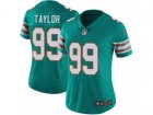 Women Nike Miami Dolphins #99 Jason Taylor Vapor Untouchable Limited Aqua Green Alternate NFL Jersey