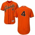 Mens Majestic San Francisco Giants #4 Mel Ott Orange Flexbase Authentic Collection MLB Jersey