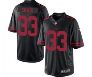 Men\'s Nike San Francisco 49ers #33 Roger Craig Limited Black NFL Jersey