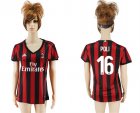2017-18 AC Milan 16 POLI Home Women Soccer Jersey