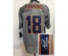 Nike denver broncos #18 manning grey jerseys[Elite shadow signature]