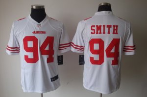 Nike NFL San Francisco 49ers #94 Justin Smith white Game Jerseys
