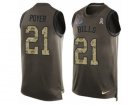 Mens Nike Buffalo Bills #21 Jordan Poyer Limited Green Salute to Service Tank Top NFL Jersey