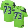 Mens Nike Seattle Seahawks #73 JMarcus Webb Elite Green Rush NFL Jersey