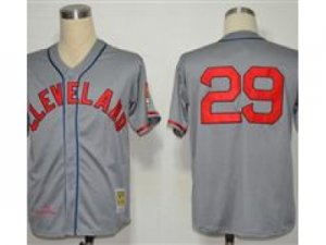 MLB Cleveland Indians #29 Satchel Paige grey Jerseys