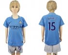2017-18 Manchester City 15 NAVAS Home Youth Soccer Jersey