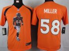 Nike Denver Broncos #58 Miller Orange Portrait Fashion Game Jersey