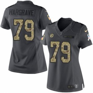 Women\'s Nike Pittsburgh Steelers #79 Javon Hargrave Limited Black 2016 Salute to Service NFL Jersey