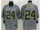 Nike NFL Seattle Seahawks #24 marshawn lynch grey jerseys[Elite Lights Out]